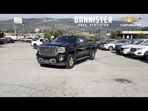 2017 GMC Sierra 3500HD 4WD Crew Cab Standard Box Denali in Black for sale at Bannister Chevrolet Penticton in Penticton, BC