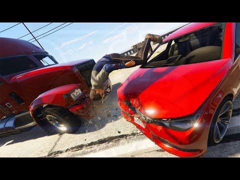 GTA 5 RECKLESS COMPILATION Ep#6 - EPIC CLOSE UP SEMI TRUCK CRASHES