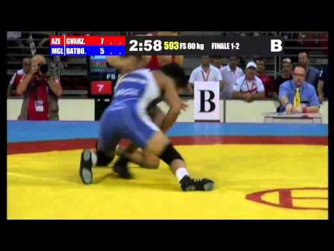 Finale 1-2 Freestyle 60 Kg (AZE) Akhmednabi GVARZATILOV vs (MGL) Nomin BATBOLD