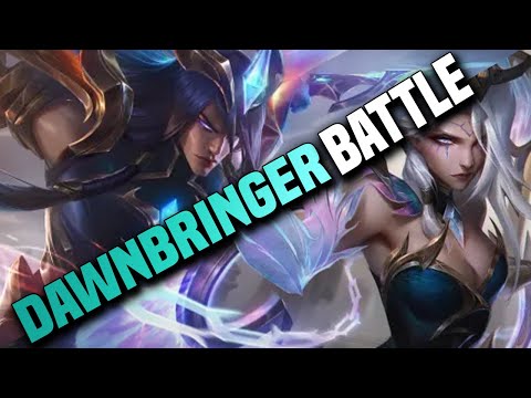 *New Skin Gameplay* Dawnbringer Yone VS Dawnbringer Morgana Battle Mid Lane  - League of Legends
