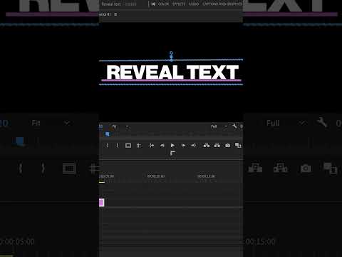 Quick Text Reveal Animation In Premiere Pro #shorts
