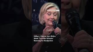Hillary Clinton Says Biden Made 'Terrible Mistake' Running for Reelection | Firstpost News | N18G