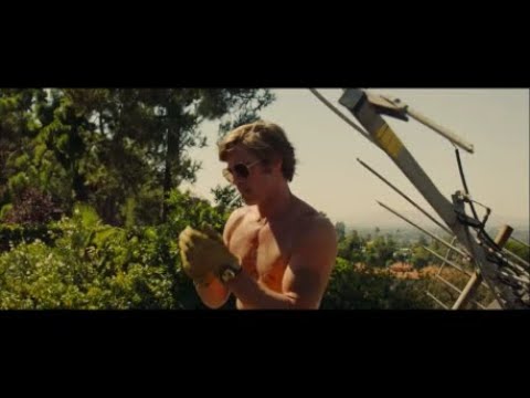 brad Pitt on the roof - once upon a time... in hollywood