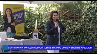 ROSSINITV- L'EX SINDACA DI TAVULLIA PAOLUCCI SCENDE IN CAMPO CON IL PRESIDENTE ACQUAROLI 1 AGOSTO 25