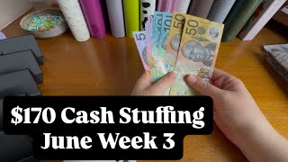 $180 June Week 3 Cash Stuffing | Budget with Vee