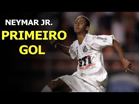 Primeiro gol da carreira de Neymar - First career goal