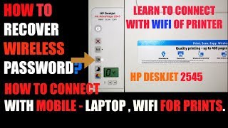 hp deskjet 2540 password wifi