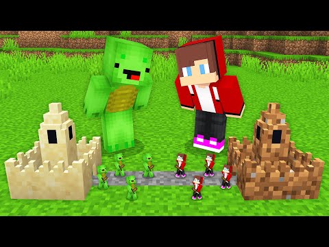 EPIC Mini Castle Battle: JJ vs Mikey in Minecraft!