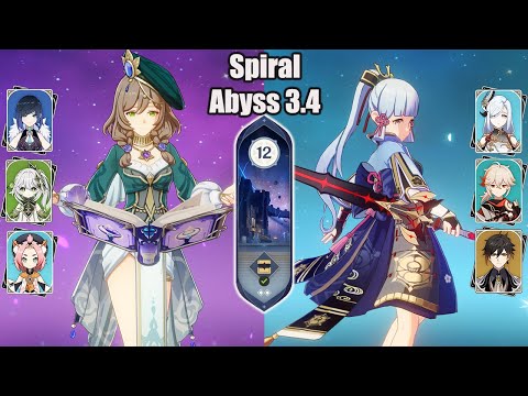 C1 Lisa Hyperbloom And C0 Ayaka Hyper Carry Floor 12 SPIRAL ABYSS 3.4 - Genshin impact 3.4