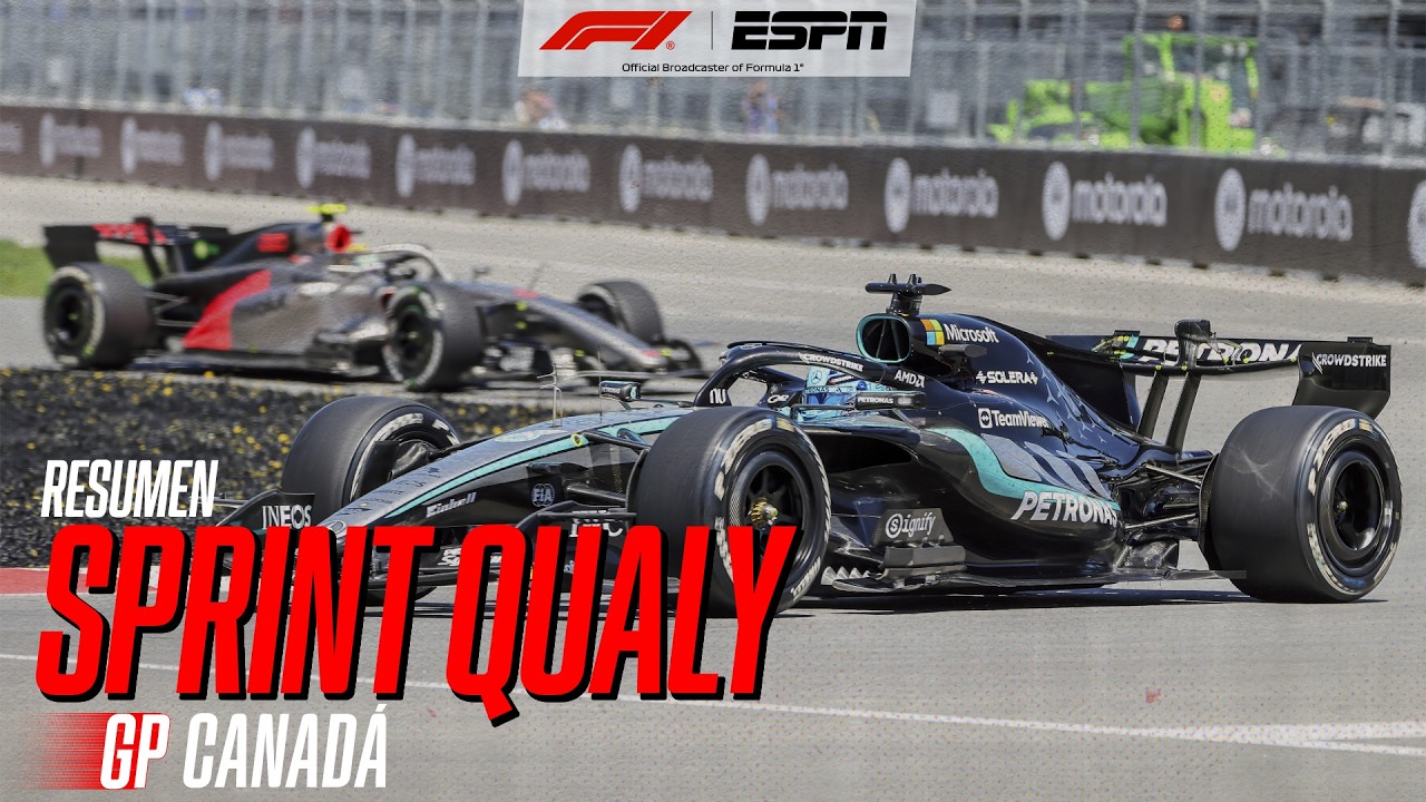 1-2 DE MERCEDES CON RUSSELL Y ANTONELLI PARA LA SPRINT EN CANADÁ | COLAPINTO TERMINÓ 13° | Fórmula 1