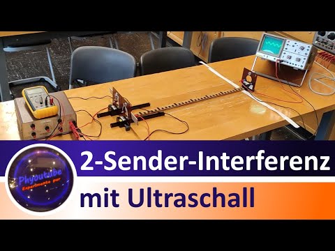 Zwei-Sender-Interferenz mit Ultraschall