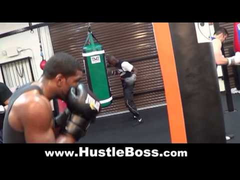 Denis Douglin (14-3, 8 KO's) putting in work at the Mayweather Boxing Club [April 2013]