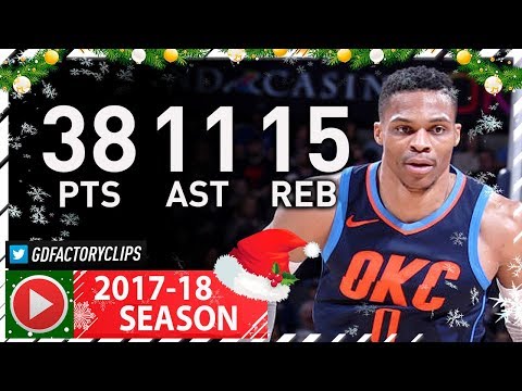 Russell Westbrook Triple-Double Full Highlights vs Mavericks (2017.12.31) - 38 Pts, 15 Reb, 11 Ast