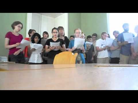 American Students sing 