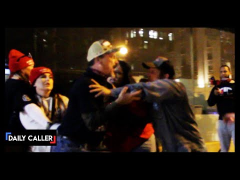 Trump Supporter Goes Ballistic On Antifa