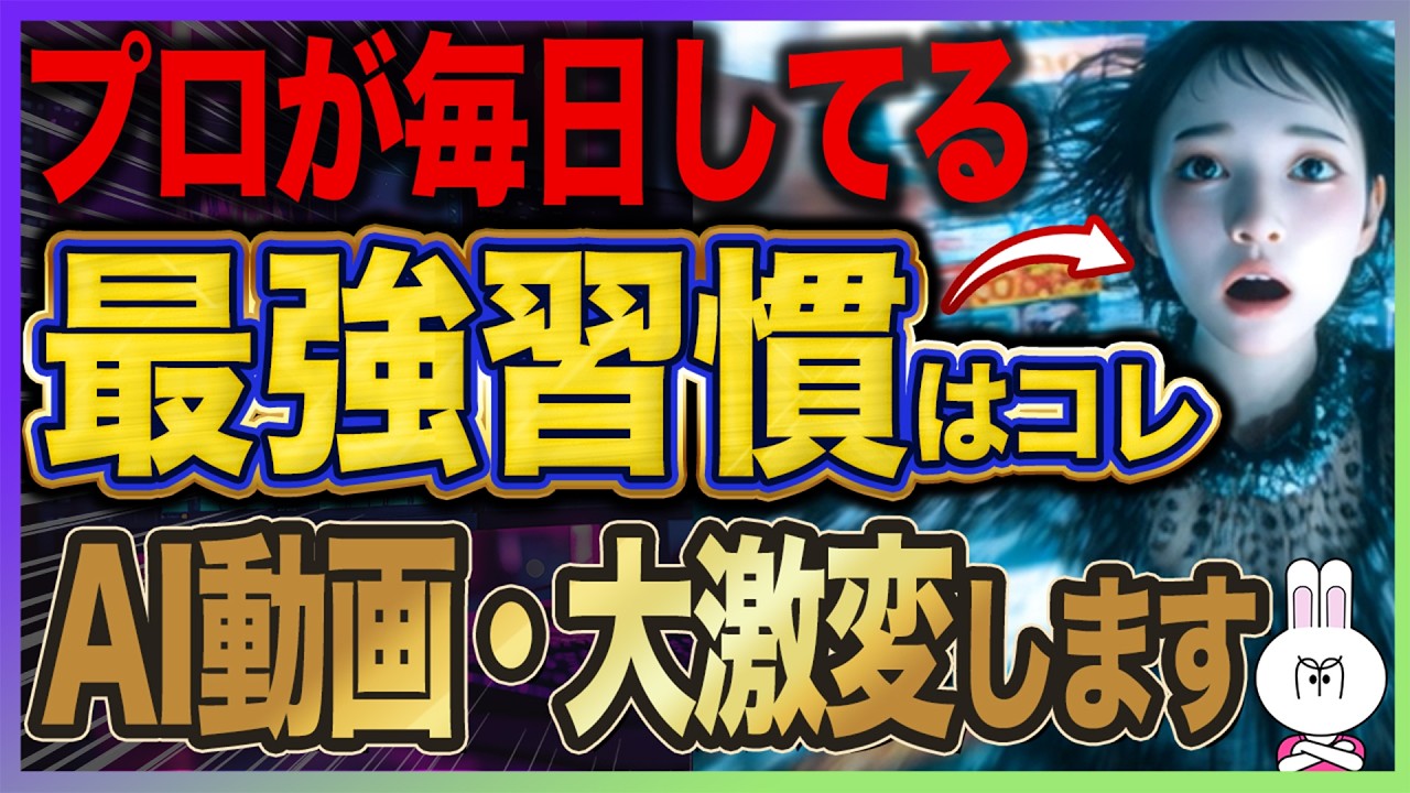 【ガチ勢は全員やってる】動画生成AIが一気に上達する毎日の習慣5選！初心者でも再現できる最短ルートを解説
