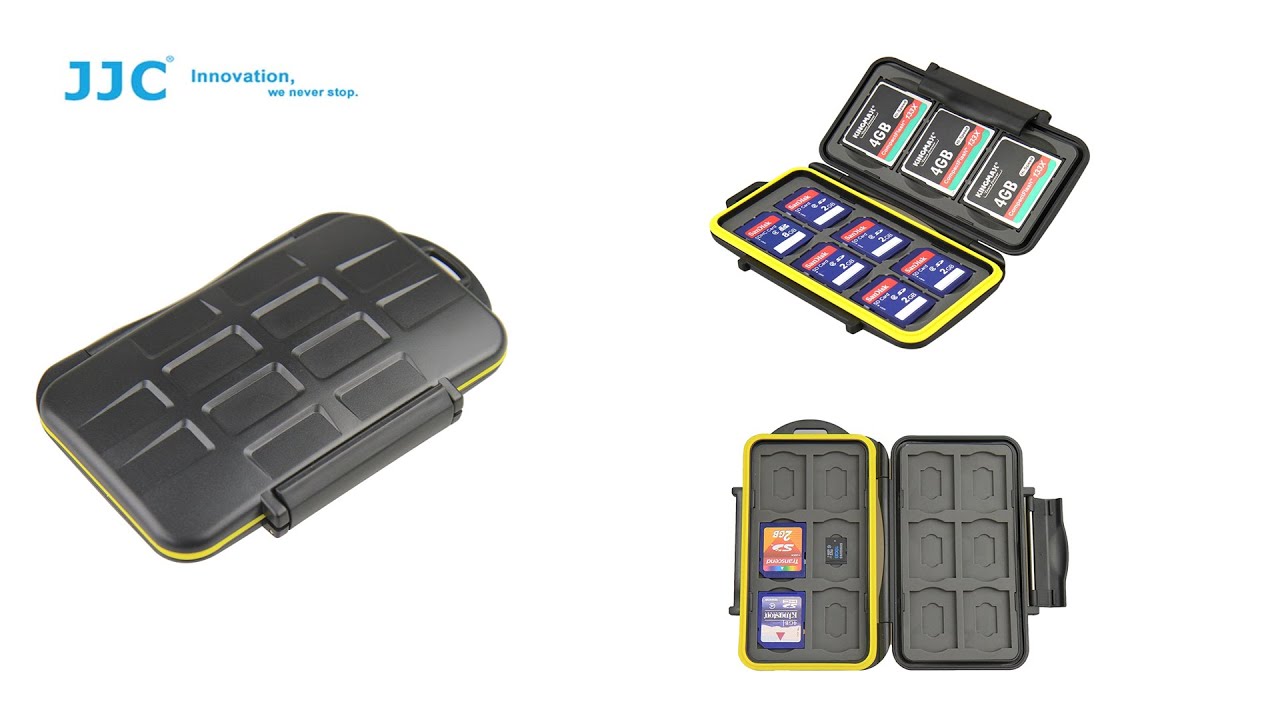 JJC Speicherkartenetui für 12x SD-Karte und/oder 12x microSD-Karte - stoß- und wasserfest