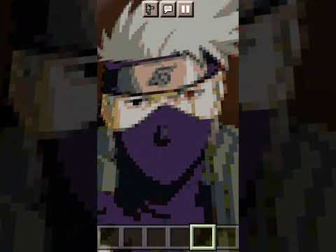 Abhi gaming - Kakashi Minecraft Pixel art #shorts #naruto #boruto #kakashi