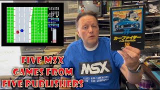 5 MSX Games from 5 Publishers (Elevator Action, 1942, Choplifter, Car Fighter, Gradius\Nemesis)