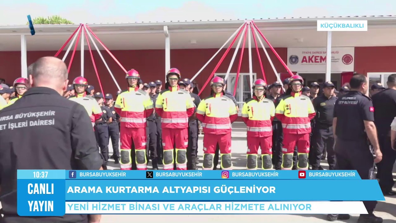 🎥 CANLI | Arama Kurtarma Eğitim Hizmet Binası açılışı ve itfaiye araçlarının hizmete alım töreni