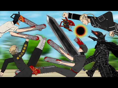 Chainsaw Man, Black Denji, Mikey, Draken, Guts Berserk, Berserker Armor - Dc2 Compilation 1