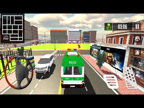 Policeman Emergency Ambulance Rescue Van Driving Simulator _ Green Ambulance Drive - Gameplay #191