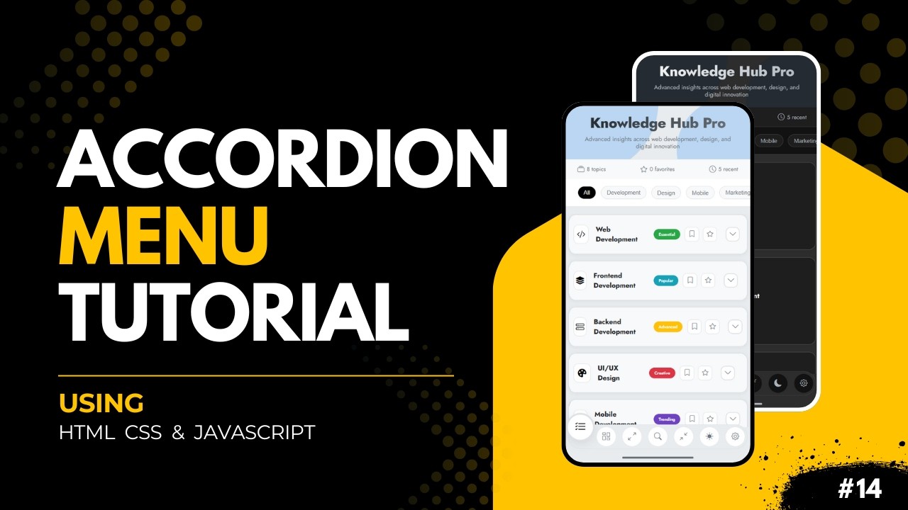 Build Modern Accordion Menu UI with HTML, CSS & JavaScript | Perfect Beginner Project 2025