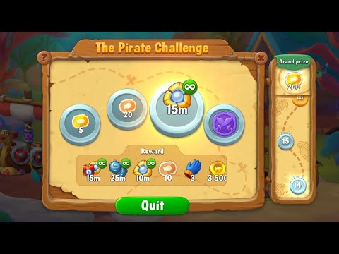@Fishdom Buy Diamonds on Discount, The Pirate Challenge Level 15, Swift Escapade