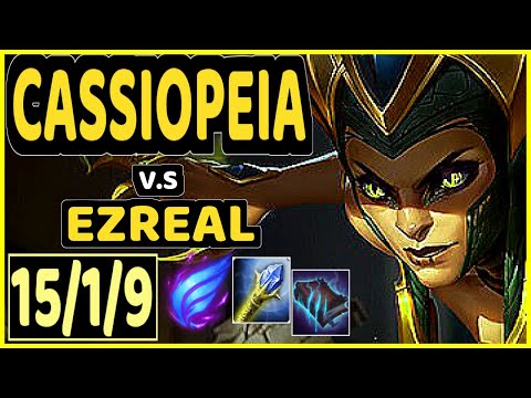 SARKIS (CASSIOPEIA) vs EZREAL - 15/1/9 KDA BOTTOM ADC GAMEPLAY - BR Ranked GRANDMASTER