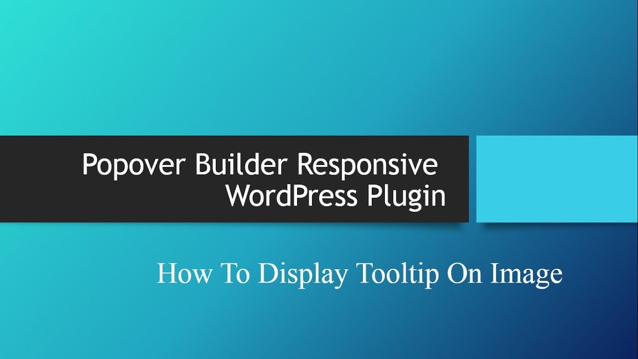 How To Display Tooltip On Image-Popover Builder Responsive WordPress Plugin