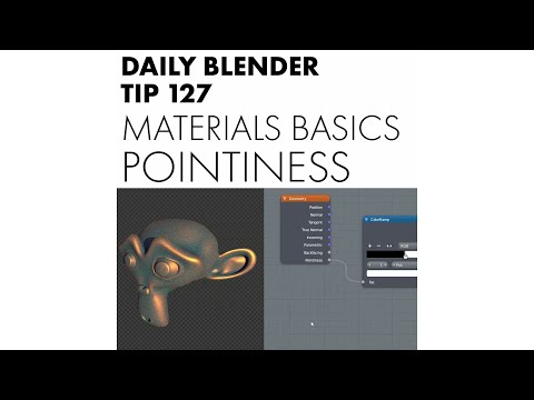 Daily Blender Tip 127 - Material Basics: Pointiness