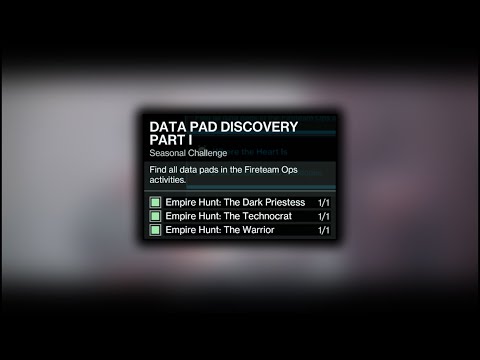 All Data Pad Discovery Part 1 | Technocrat, Dark Priestess, Warrior