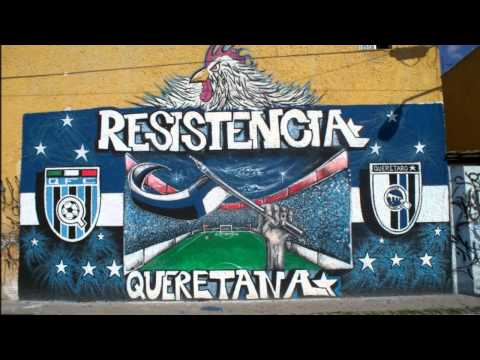 "RESISTENCIA ALBIAZUL (MURALES Y PINTAS) &quot;POR TUS COLORES POR MI CIUDAD&quot;" Barra: La Resistencia Albiazul • Club: Querétaro • País: México