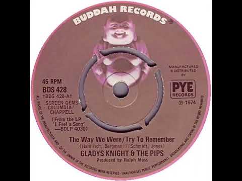 UK New Entry 1975 (76) Gladys Knight And The Pips - The Way We Were-Try To Remember