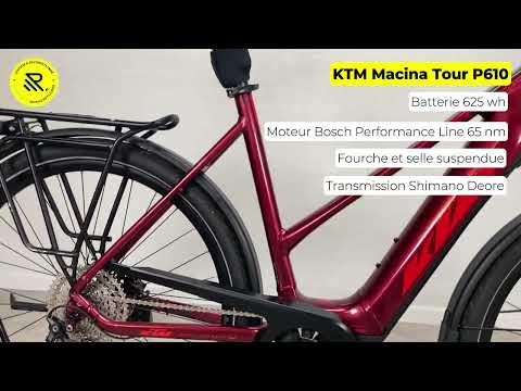 Vélo électrique tout chemin KTM Macina Tour P610, Bosch Shimano, grande autonomie, reconditionné