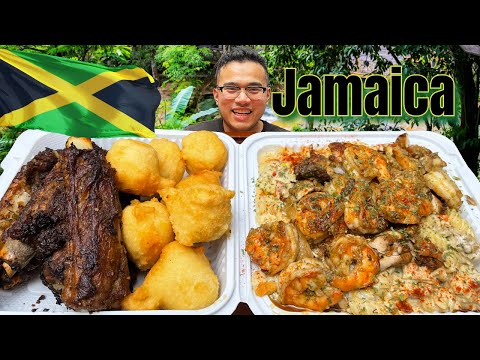 Jamaican Rasta Pasta, Jerk Chicken, Jerk Pork, Jerk Shrimp, Festival Recipe