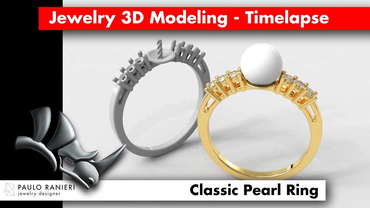 Classic Pearl Ring 3D Print Model