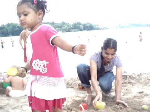 Lasya Playing in Beach