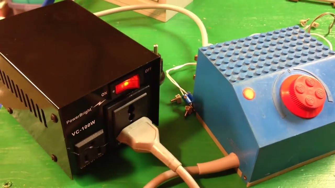 110v 220v Converter Power Bright Step Up Step Down Transformer + LEGO European Train
