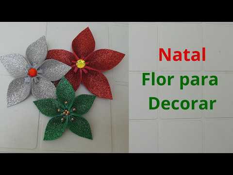 Flor de Natal! Natal Gastando Pouco. Flor de Natal RÁPIDO e FÁCIL🌸🎅