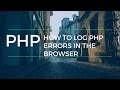 Logging PHP errors in browser MAMP php ini file Logging PHP errors in browser MAMP php ini file