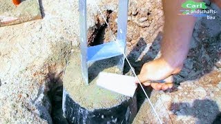HOW TO MAKE CONCRETE FOOTING FOR GARAGE,DECK,POSTS,CAR PORT,CANOPY,PORCH,H-ANCHORS FOUNDATION