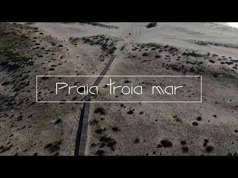 Praia troia mar - Setubal - Troia peninsula - Portugal by drone 4K