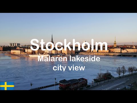 Stockholm walking along Mälaren lakeside(Best city view route) - March 2022 |4K UHD|