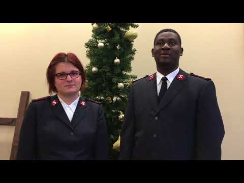 Merry Christmas from Sarah and Monet Lapaix of the Salvation Army, Waltham Massachusetts