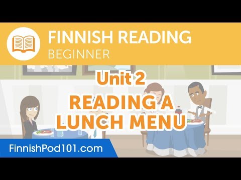 Beginner Intermediate Reading Practice - Reading a Lunch Menu