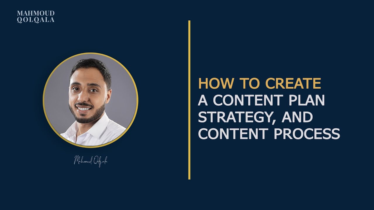 How to create a content plan, strategy, and content process.