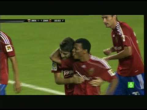 Sevilla - Real Zaragoza 12/09/09 Gol de Arizmendi