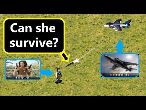 Can Tanya survive a Harrier missile? - Red Alert 2