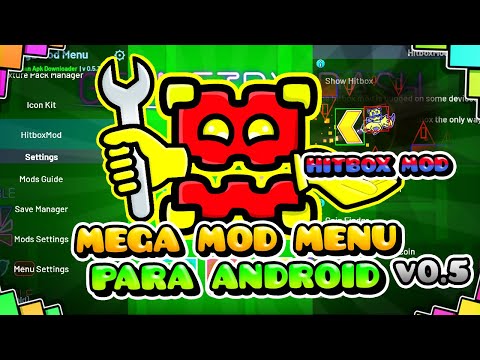 HITBOX MODE, BETTER EDIT, COLOR PALETTE, NOCLIP ACCURACY | ANDROID MOD MENU v0.5 Geometry Dash  2.11